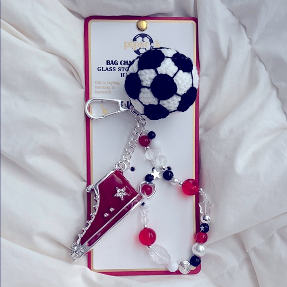 NWT Piper K Soccer Bag Charm/keychain with Red high top - Picture 1 of 5